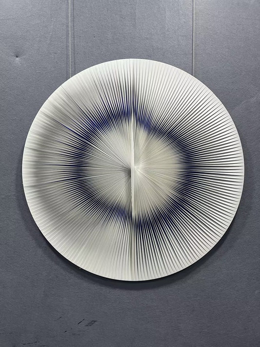 Leather Texture Abstract Wall Decor - Round Design