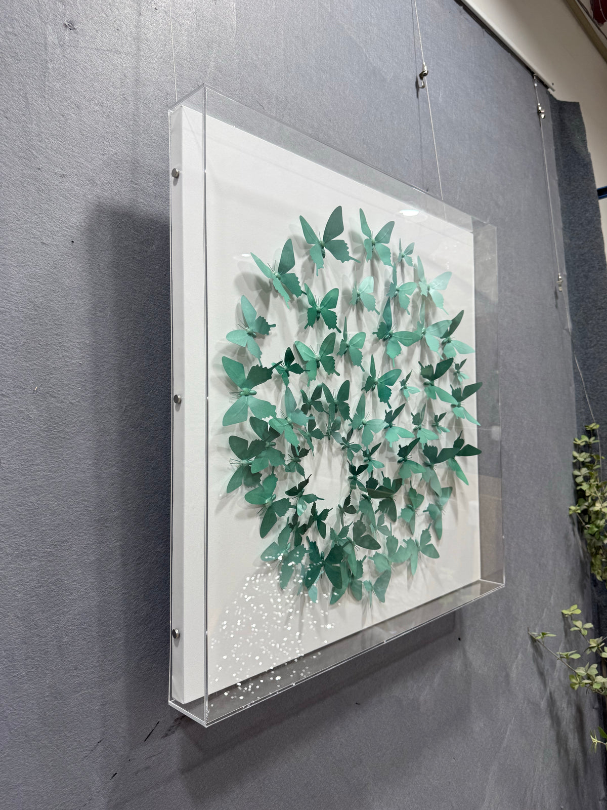 Butterfly Bloom 3D Wall Decor - Square Design