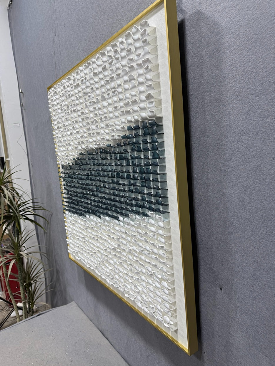 Slate Acrylic Abstract Wall Art - Square Design