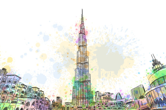 Burj Khalifa Color Background
