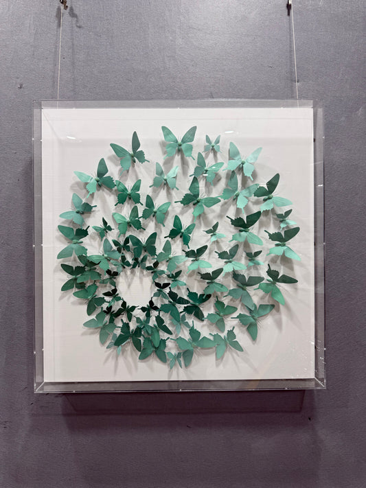 Butterfly Bloom 3D Wall Decor - Square Design