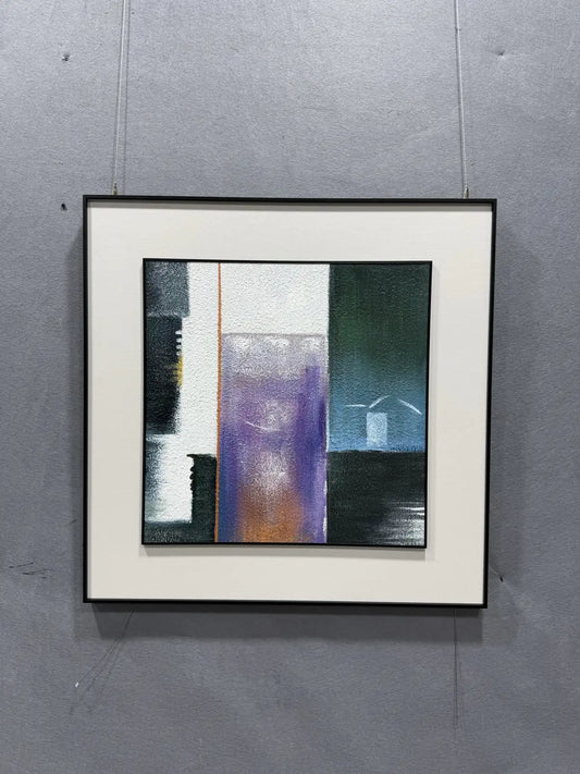 Layered Hand Painted Abstract Wall Art Square Design | Art Smiley Decor UAE