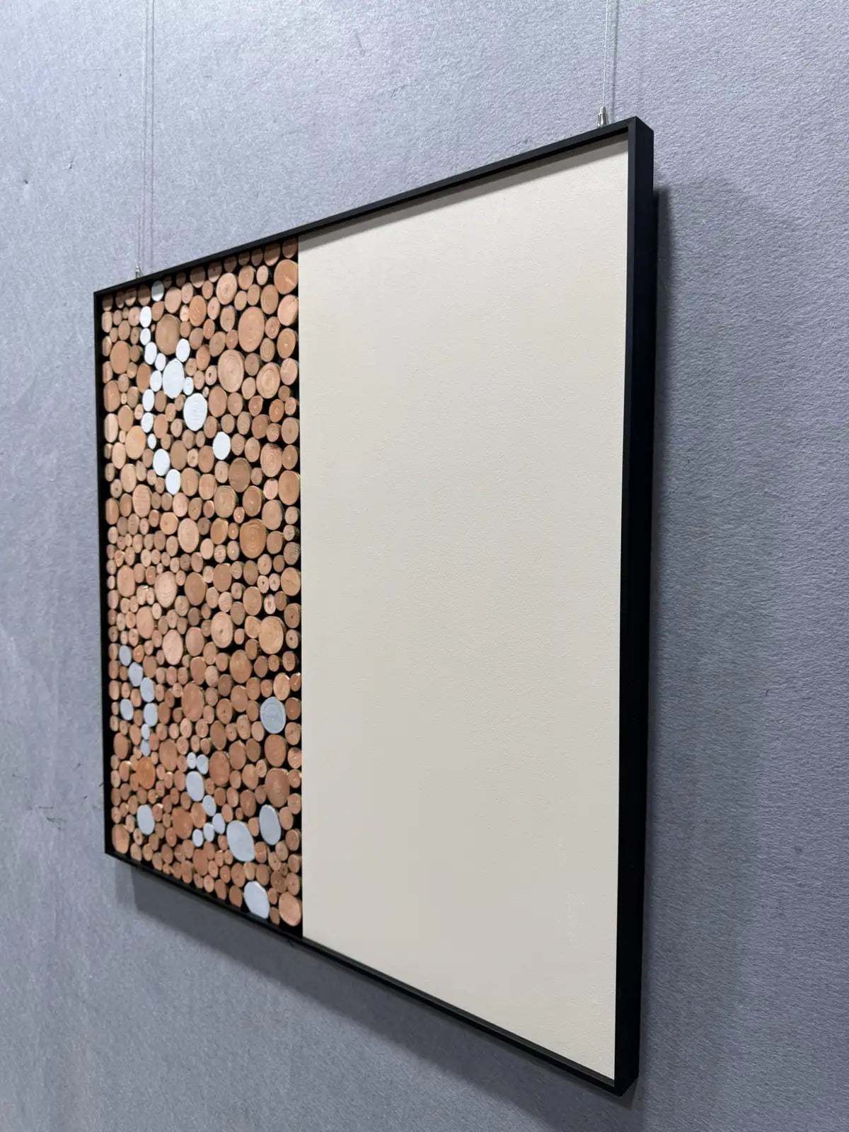 Live Edge Natural Wood Slice Wall Art Square Design | Art Smiley Decor UAE