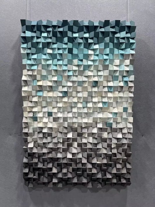 Bold Hand Painted Abstract Wall Art Vertical Design | Art Smiley Decor UAE