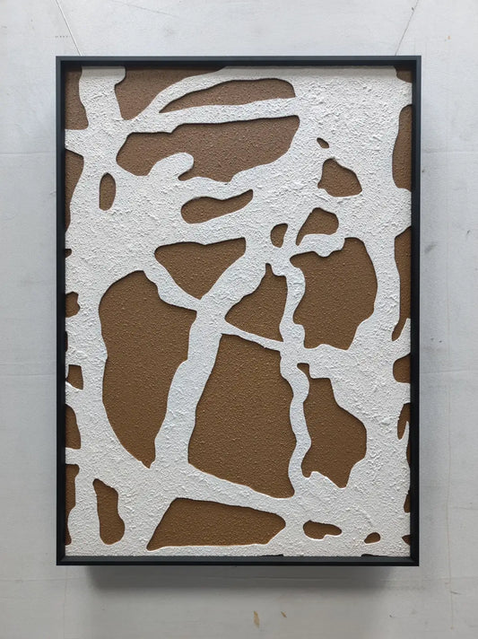 Birch Wood Carving Hand Painted Wall Art Vertical Design | Art Smiley Decor UAE