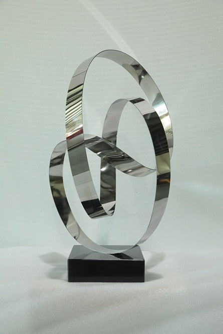 Double Orbit Metal Sculpture artistic sculpture by Artsmiley