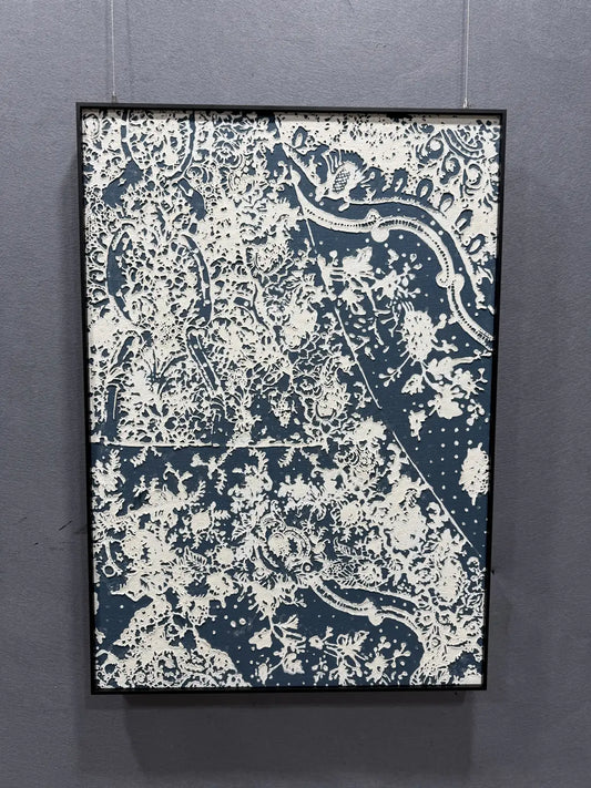 Flowing Hand Painted Abstract Wall Art Vertical Design | Art Smiley Decor UAE