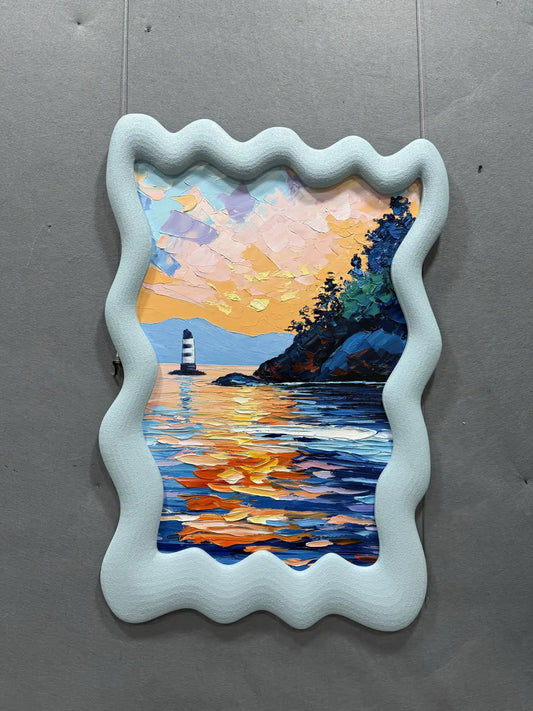 Cedar Wood Carving Hand Painted Wall Art Vertical Design | Art Smiley Decor UAE