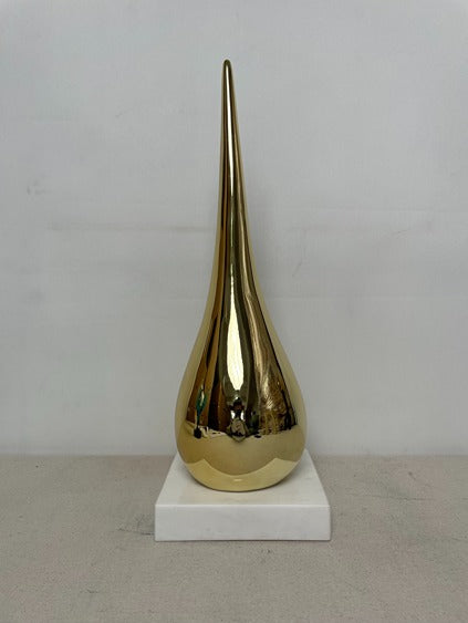 Golden Tall Spire Resin Sculpture N2 artistic sculpture by Artsmiley