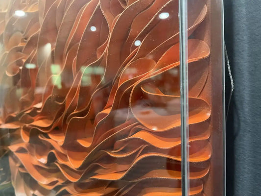 Dark Leather Texture Abstract Wall Decor Landscape Design | Art Smiley Decor UAE