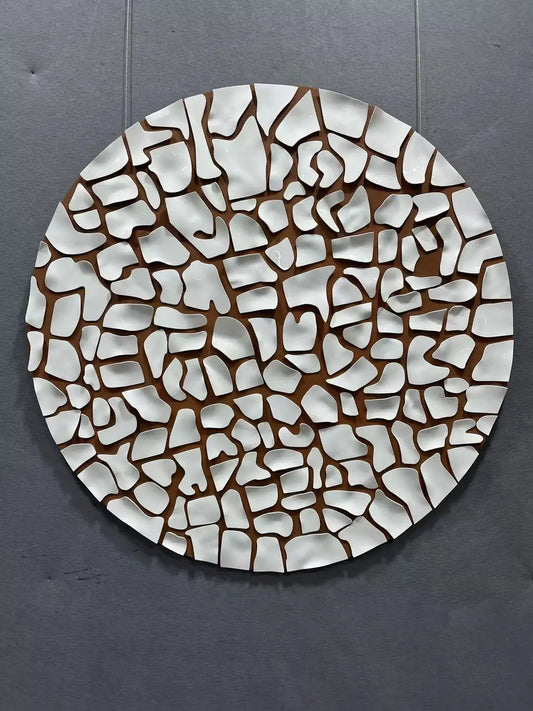 Cobalt Acrylic Abstract Wall Art Round Design | Art Smiley Decor UAE