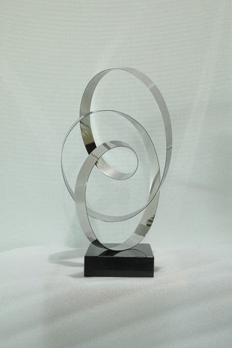 Double Orbit Metal Sculpture artistic sculpture by Artsmiley