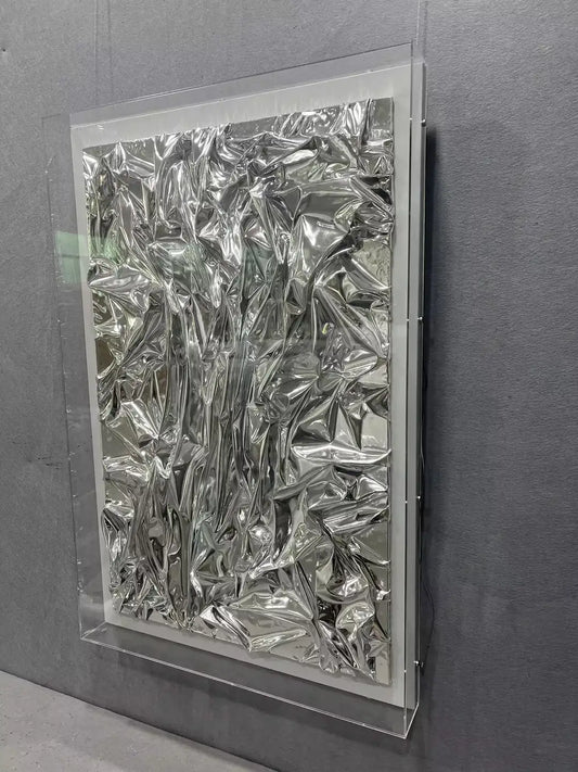Saddle Leather Texture Abstract Wall Decor Vertical Design | Art Smiley Decor UAE