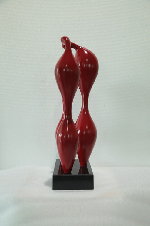 Red Trio Resin Sculpture artistic sculpture by Artsmiley