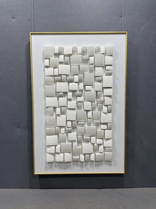 Bark Wood Carving Hand Painted Wall Art Vertical Design | Art Smiley Decor UAE