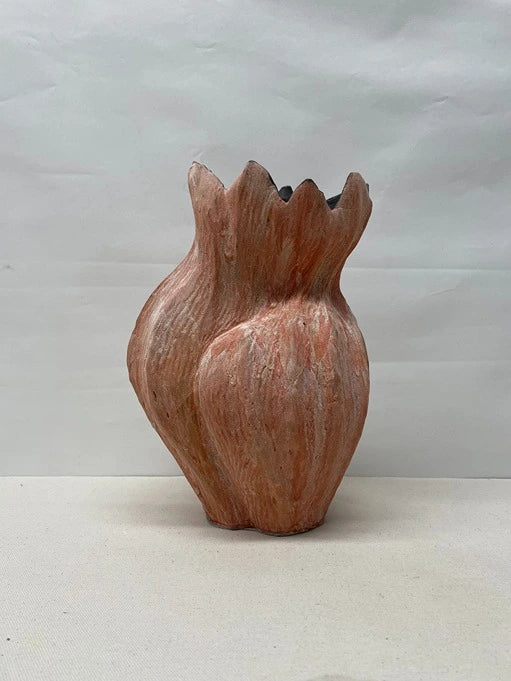 Rustic Petal Ceramic Vase