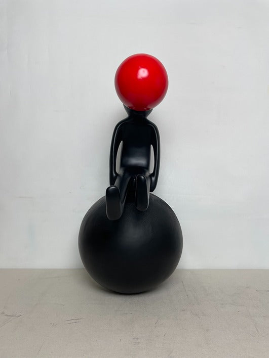 Red Ball Figure Resin Sculpture artistic sculpture by Artsmiley