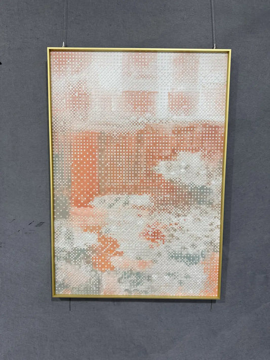 Stroke Hand Painted Abstract Wall Art Vertical Design | Art Smiley Decor UAE