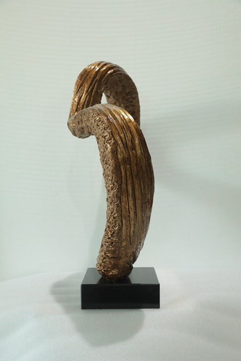 Textured Oval Resin Sculpture N3 artistic sculpture by Artsmiley