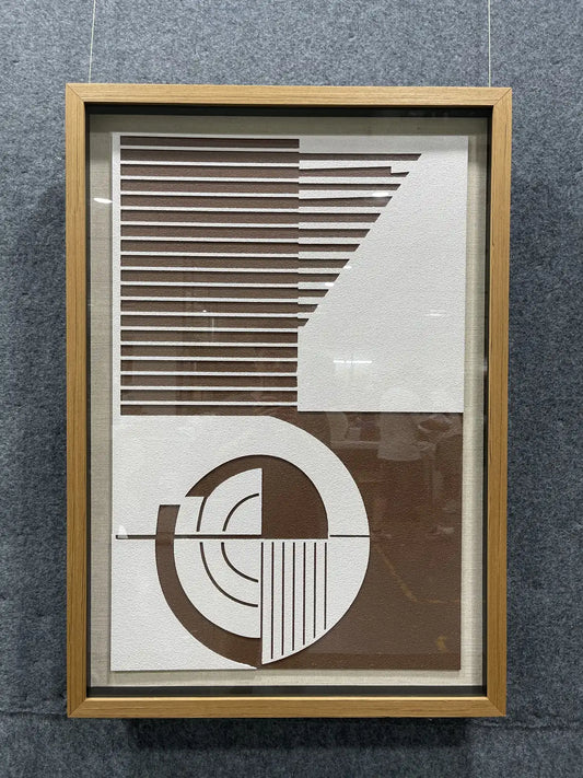 Ivory Acrylic Abstract Wall Art Vertical Design | Art Smiley Decor UAE
