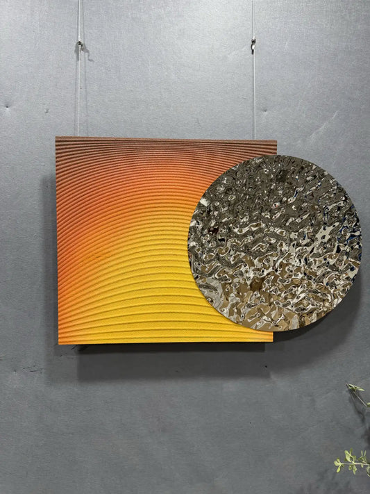Lacquered Wood Carving Hand Painted Wall Art Landscape Design | Art Smiley Decor UAE