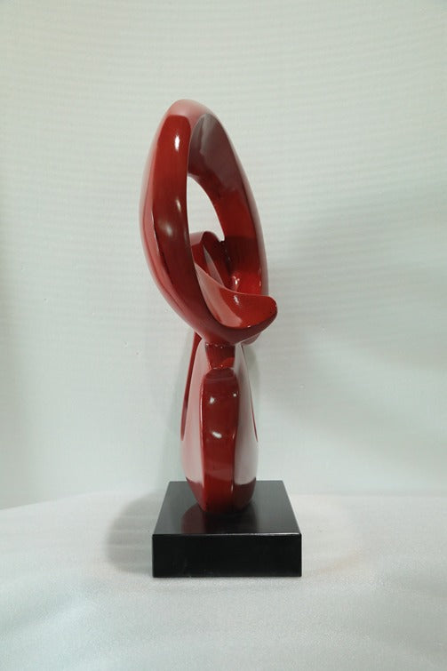 Red Swirl Resin Sculpture artistic sculpture by Artsmiley