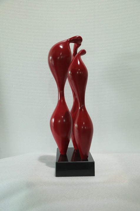 Red Trio Resin Sculpture artistic sculpture by Artsmiley
