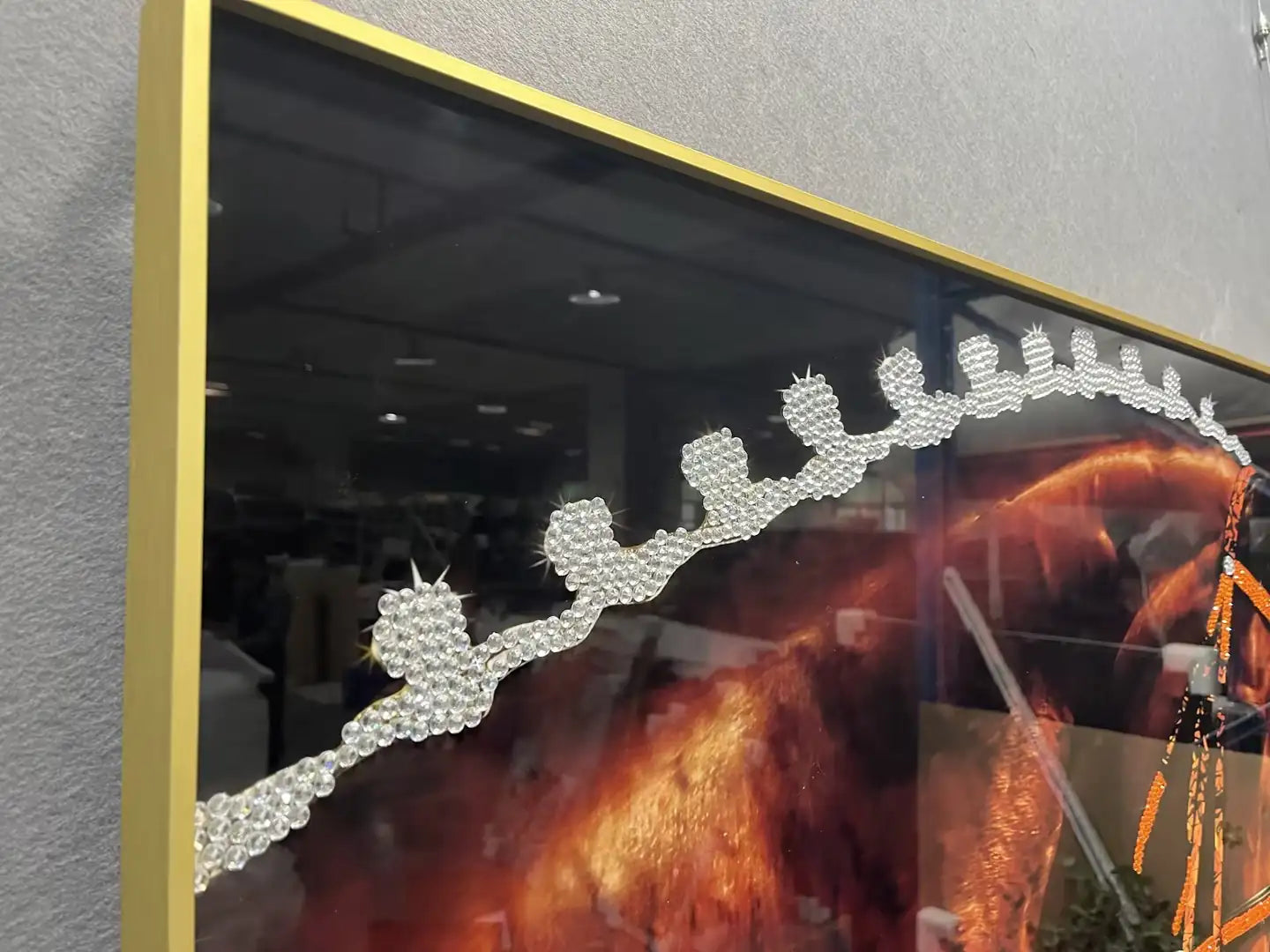 Crystal Horse Luxury Wall Art Landscape Design | Art Smiley Decor UAE