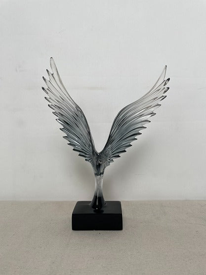 Angel Wings Silver Resin Sculpture artistic sculpture by Artsmiley