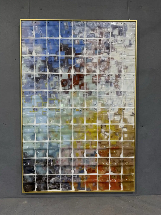 Ember Acrylic Abstract Wall Art Vertical Design | Art Smiley Decor UAE