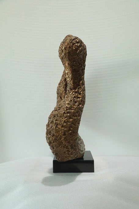 Textured Oval Resin Sculpture N2 artistic sculpture by Artsmiley