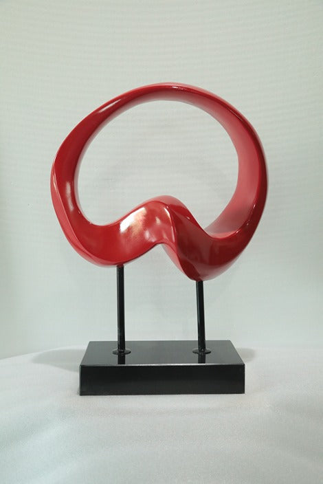 Red Loop Resin Sculpture artistic sculpture by Artsmiley