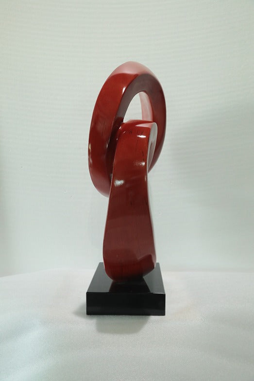Red Swirl Resin Sculpture artistic sculpture by Artsmiley