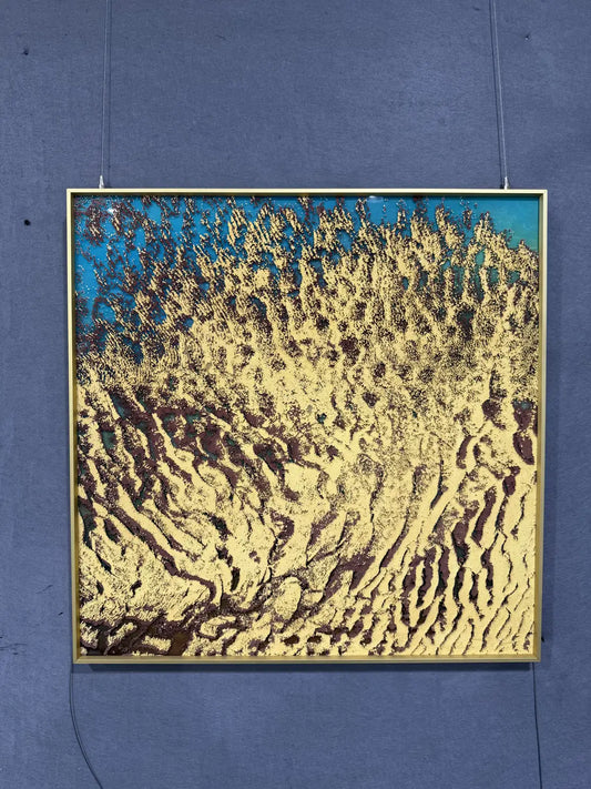 Fluid Hand Painted Abstract Wall Art Square Design | Art Smiley Decor UAE