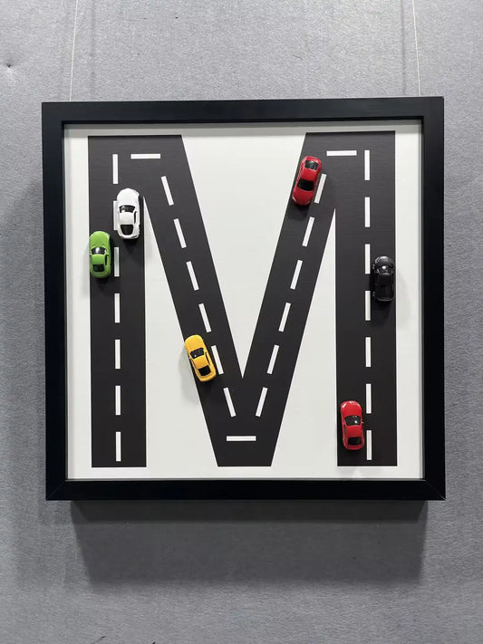 Toy Car Shadow Box Wall Decor Square Design | Art Smiley Decor UAE