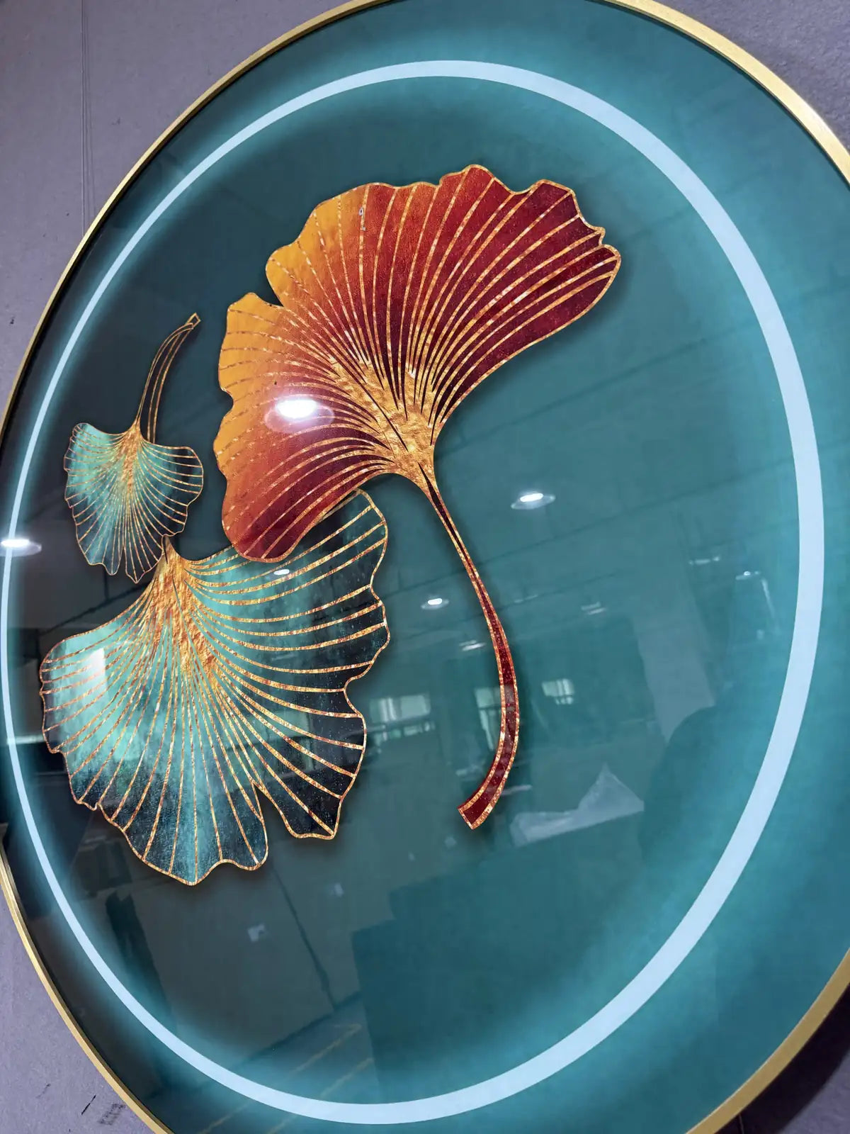 Glaze Crystal Porcelain Luxury Wall Art Round Design | Art Smiley Decor UAE
