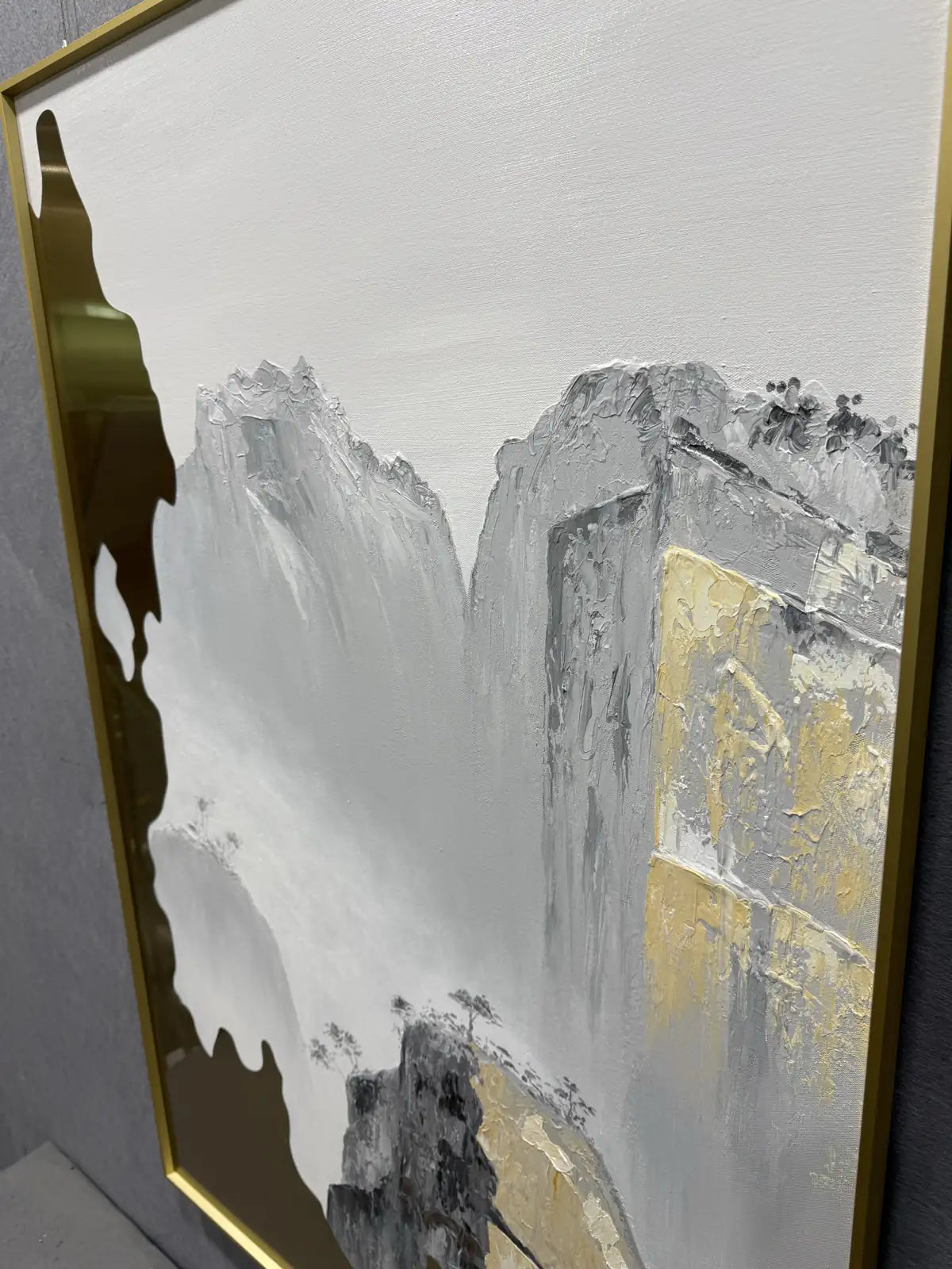 Gestural Hand Painted Abstract Wall Art Vertical Design | Art Smiley Decor UAE