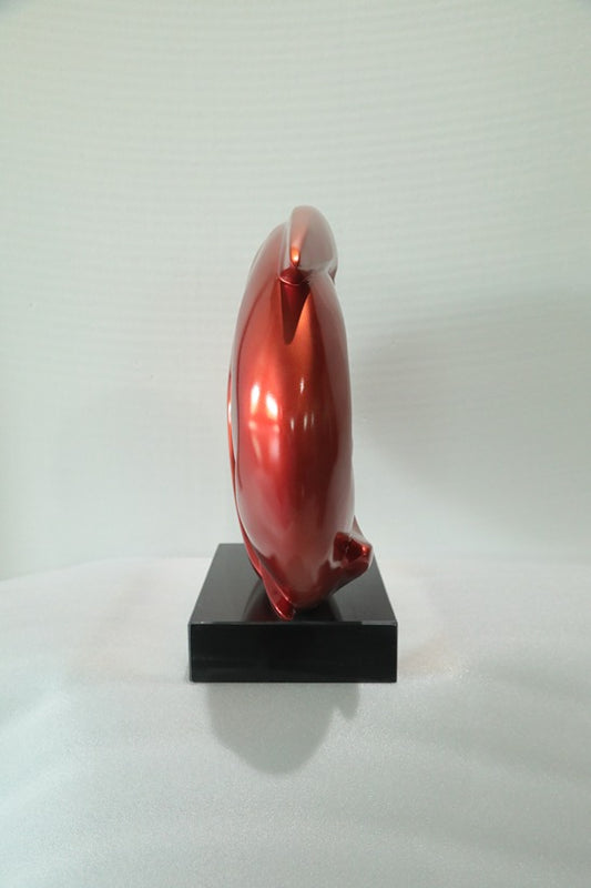 Red Coil Resin Sculpture artistic sculpture by Artsmiley