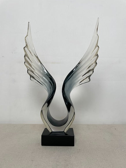 Angel Wings White Resin Sculpture artistic sculpture by Artsmiley