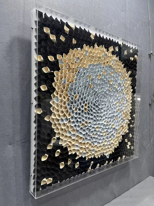 Relief Paper Art Contemporary Wall Decor Square Design | Art Smiley Decor UAE