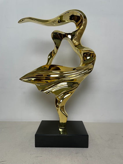 Swan Gold Resin Sculpture artistic sculpture by Artsmiley