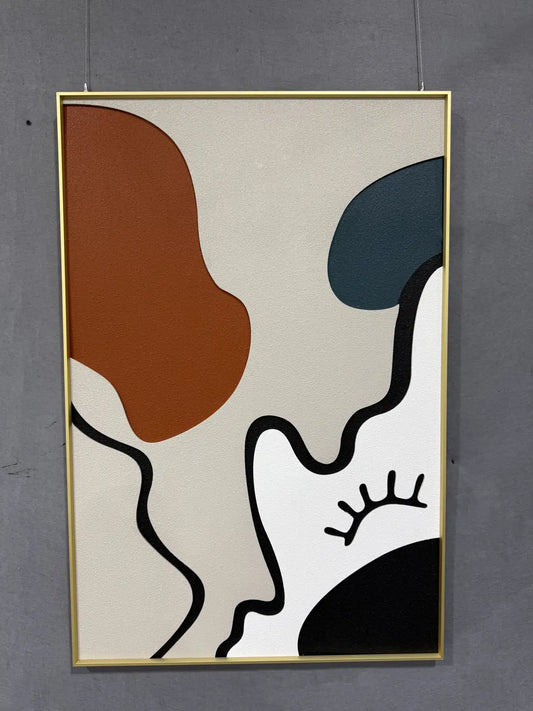 Impasto Hand Painted Abstract Wall Art Vertical Design | Art Smiley Decor UAE