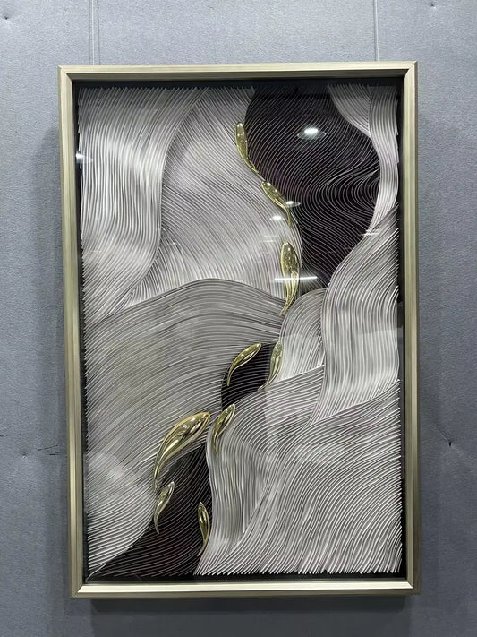 Origami Paper Art Contemporary Wall Decor Vertical Design | Art Smiley Decor UAE