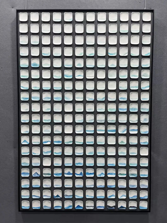 Ceramic Hand Painted Wall Art Vertical Design | Art Smiley Decor UAE