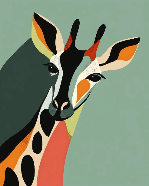 There Is Giraffe With Long Neck Long Neck