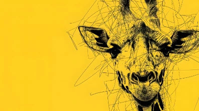 World Giraffe Day Simple Giraffe Sketch Banner