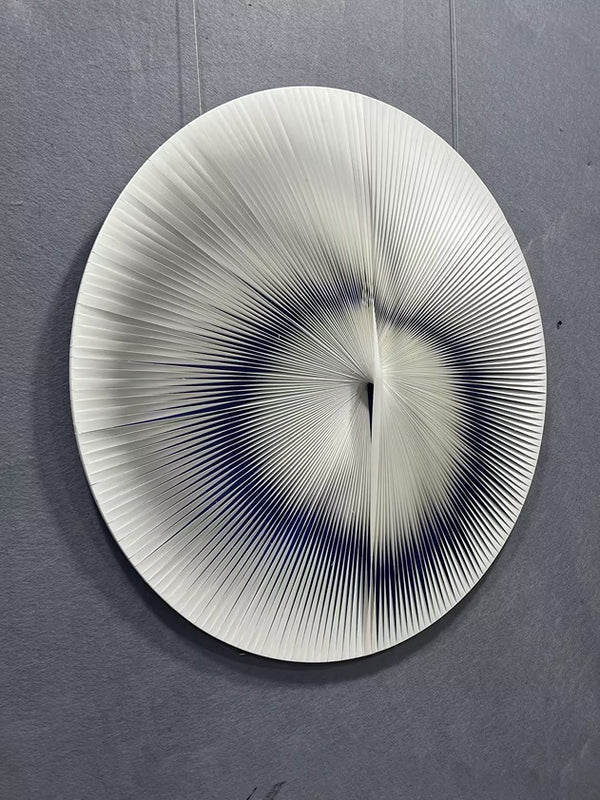 Leather Texture Abstract Wall Decor - Round Design