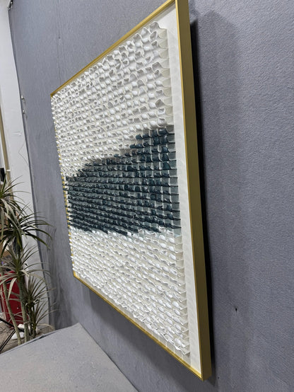 Slate Acrylic Abstract Wall Art - Square Design