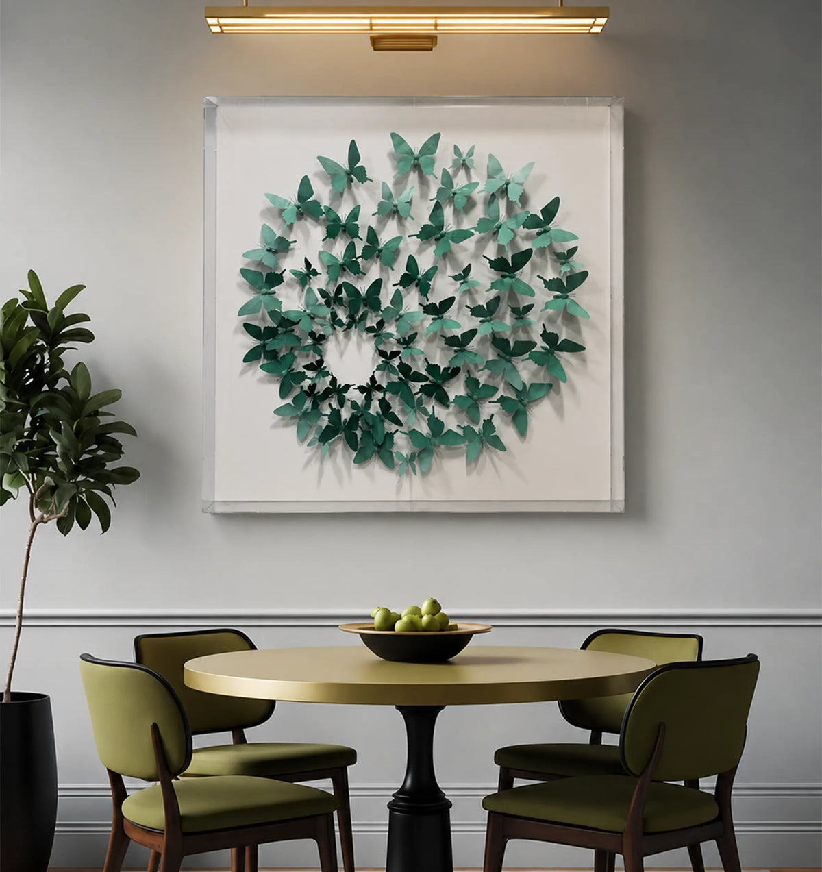 Butterfly Bloom 3D Wall Decor - Square Design