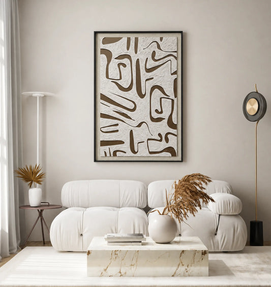 Crimson Acrylic Abstract Wall Art - Vertical Design